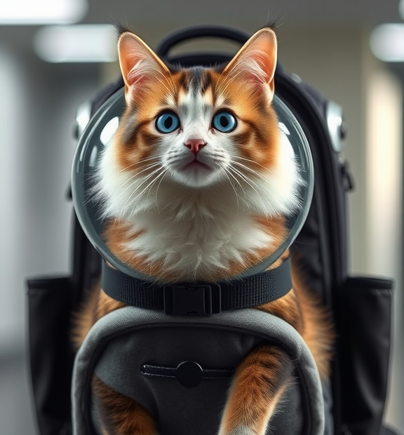 Cat Backpack Carrier, Breathable Cat Carrier Large Space Bubble Pet Backpack