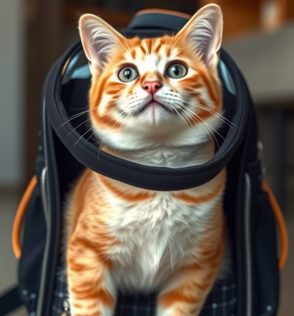 Cat Backpack Carrier, Breathable Cat Carrier Large Space Bubble Pet Backpack