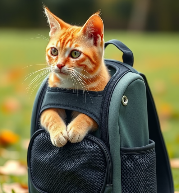 Cat Backpack Carrier, Pet Cat Carrier with Ventilated Design for Carrying Puppy Cats, Pet Carr