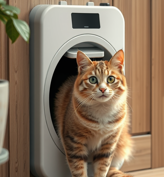 Cat Eat Automatic Cat Door Playfully: Adding Enrichment to Every Entry