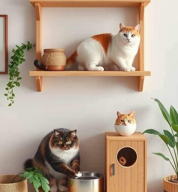 Cat Eat Cat Shelves: How to Blend Nostalgic Feeding Rituals with Modern Decor