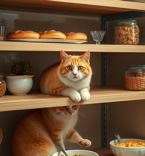 Cat Eat Cat Shelves: Visual Portion Monitoring to Avoid Over-Grazing