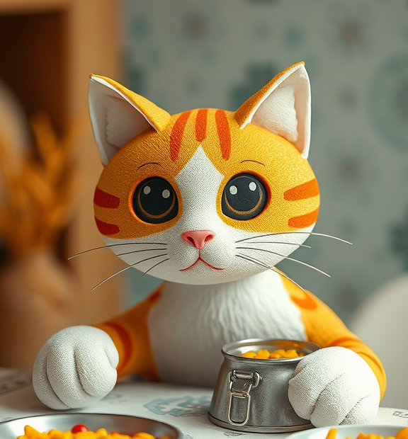 Cat Food Can Crafts: Craft-table feeding corners to reduce dining stress