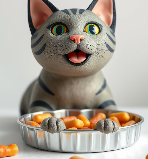Cat Food Can Crafts: Shallow tin trays gentle on sensitive gums