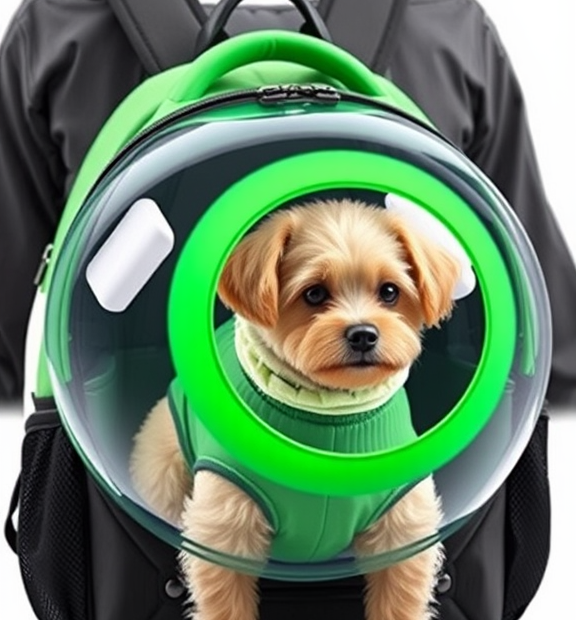 Henkelion Backpack Carrier/Bubble Carrying Bag for Small Medium Dogs Cats, Space Capsule Pet C