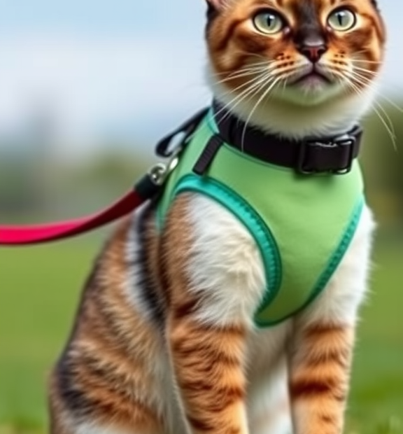 rabbitgoo Cat Harness and Leash for Walking, Escape Proof Soft Adjustable Vest Harnesses for C