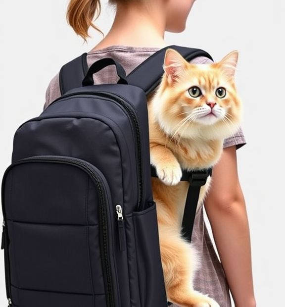 Texsens Cat Backpack - Expandable Pet Carrier for Medium Cats and Small Dogs up to 17 lbs - Br