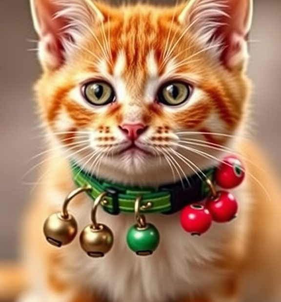 7 Pack Breakaway Cat Collars with Bells & Fruit Pendants,Safety Kitten Collar,Adjustable