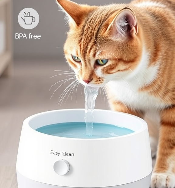 Automatic Cat Water Fountain – BPA-Free, Low Noise & Easy Clean.