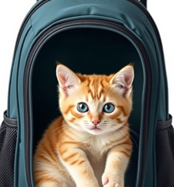 Breathable Cat Backpack Carrier, Large Space Cat Bubble Backpack for Kitty & Small Dog up to 1
