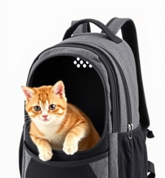 Cat Backpack Carrier Pet Buble for Cat Dog Animal Breathable 11 Holes Foldable Small Medium La