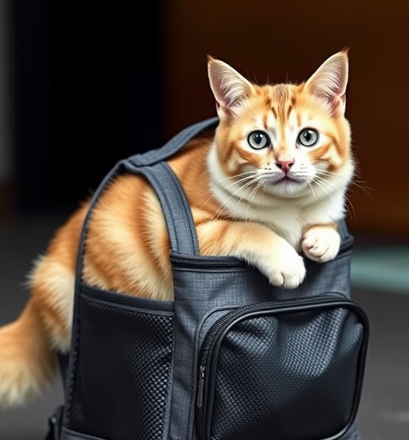 Cat Backpack Carrier, Small Dog Traveler Carrier Backpack for Medium Large Cats, Foldable Vent