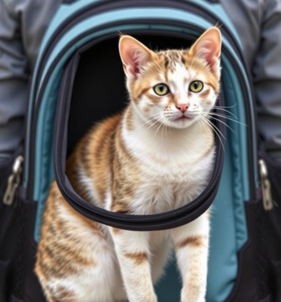 Cat Carrier Backpack, Large Pet Carrier Backpack, Cat Travel Backpack with Breathable Mesh, Ca