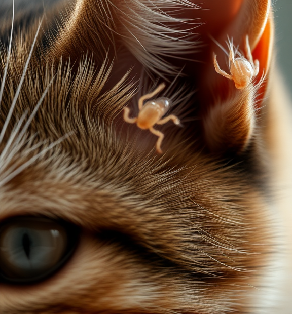 cat ear mites vs wax