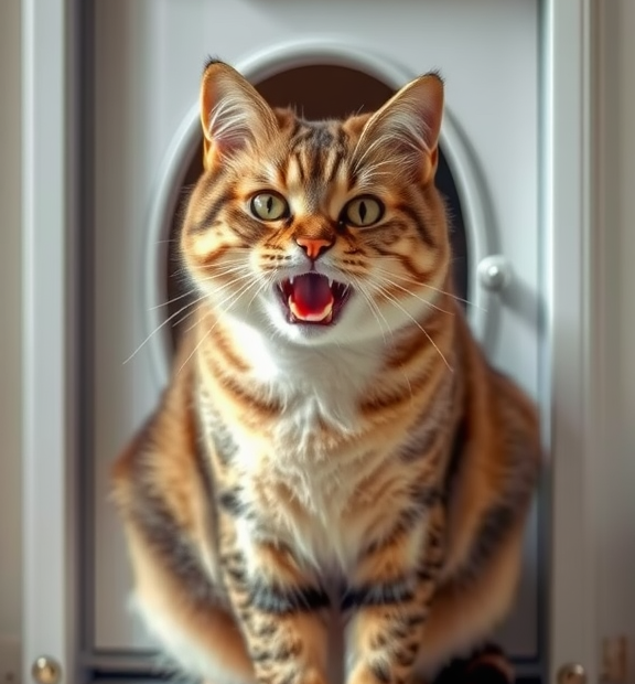 Cat Eat Automatic Cat Door on Command: Training with Positive Cues