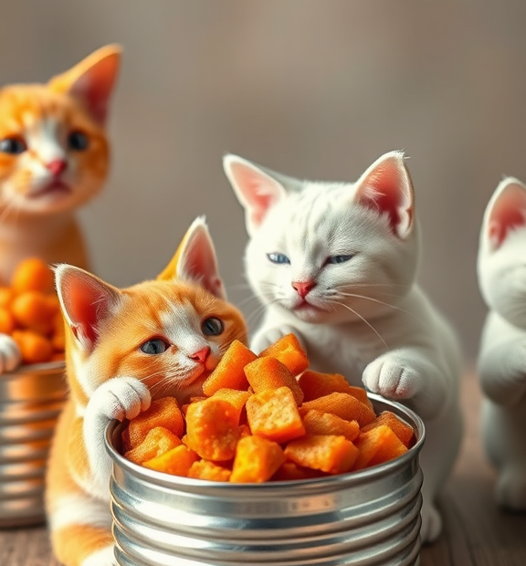 Cat Food Can Crafts: Multi-cat buffet tins for harmonious dining