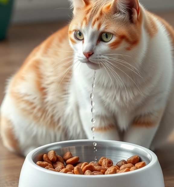 cat water and food bowls