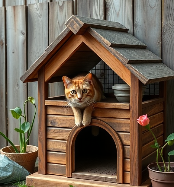 diy outdoor cat house
