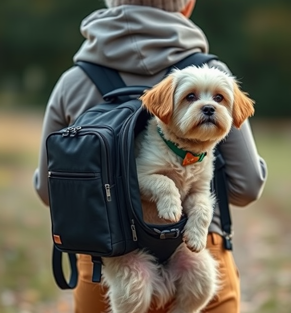 Dog Backpack Carrier for Small Dogs - Cat Backpack with Hard Bottom(Upgraded Sturdy EVA), Suit