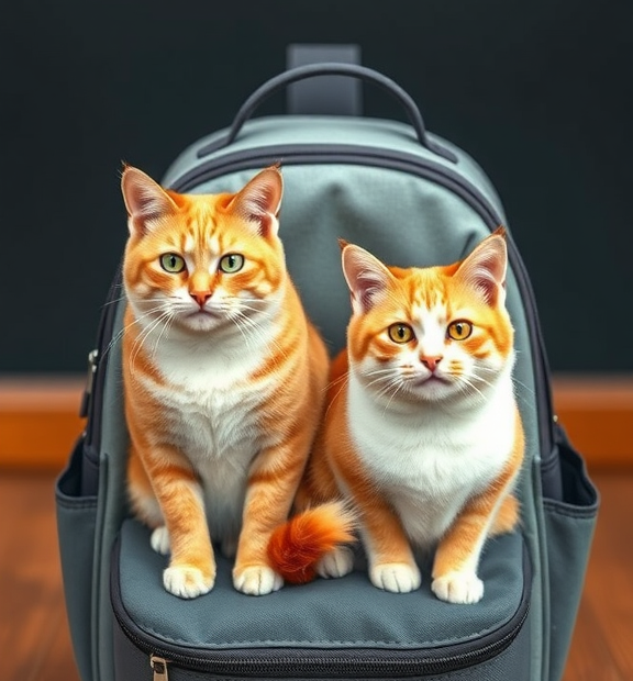 Double Cat Carrier for 2 Cats,Dog Backpack Carrier for Medium Dogs,Double Compartment Pet Carr