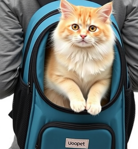 Expandable Cat Backpack Carrier Airline-Approved - Uoopet Foldable Pet Dog Carrier for 17 Lbs