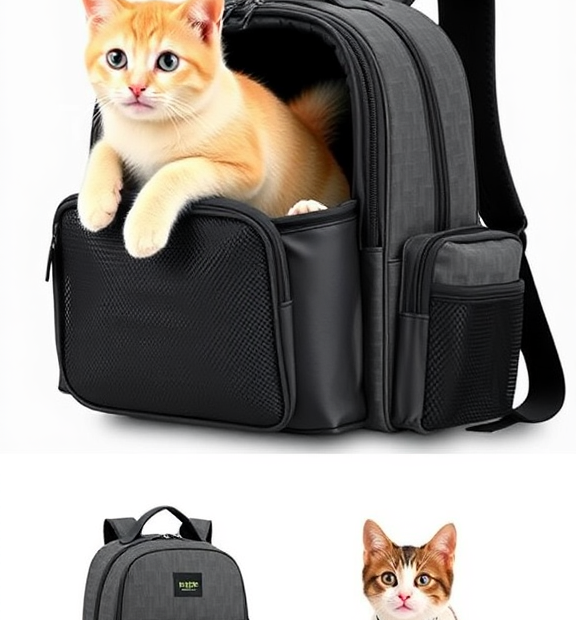 Expandable Cat Backpack Carrier for 2 Cats, Dog Backpack for 2 Small Pets Dogs, Cat Carrier fo