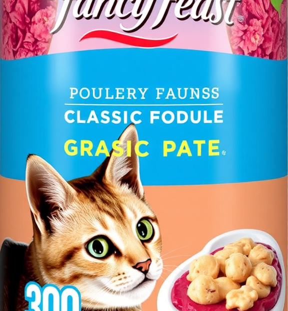 Fancy Feast Poultry & Beef Classic Pate Grain-Free Wet Cat Food, 30 × 3 oz.