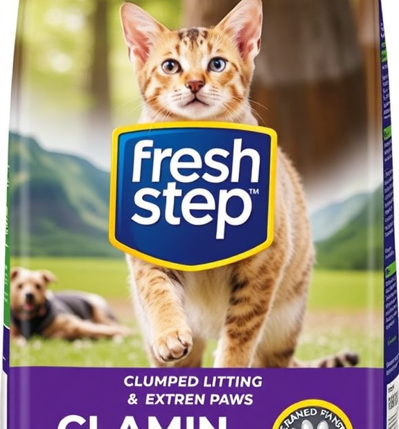 Fresh Step Advanced Clean Paws Clumping Litter & Extreme Clumping – Mountain Spring, 18.5-lb