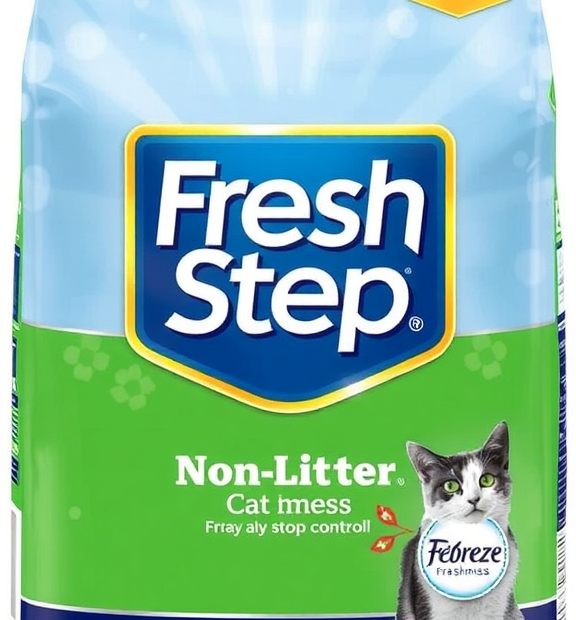 Fresh Step Non-Clumping Cat Litter w/ Febreze Freshness – 7-Day Odor Control, 14 lb Bag