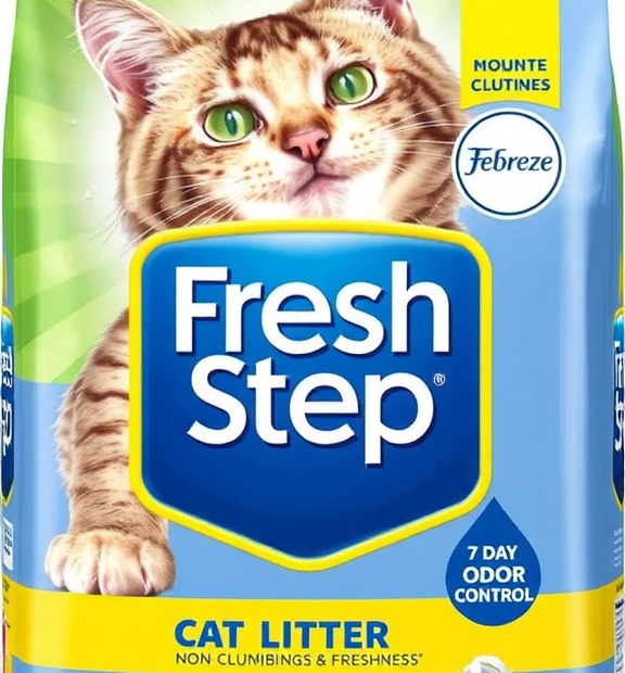Fresh Step Non-Clumping Cat Litter w/ Febreze Freshness – 7-Day Odor Control, 35 lb Bag