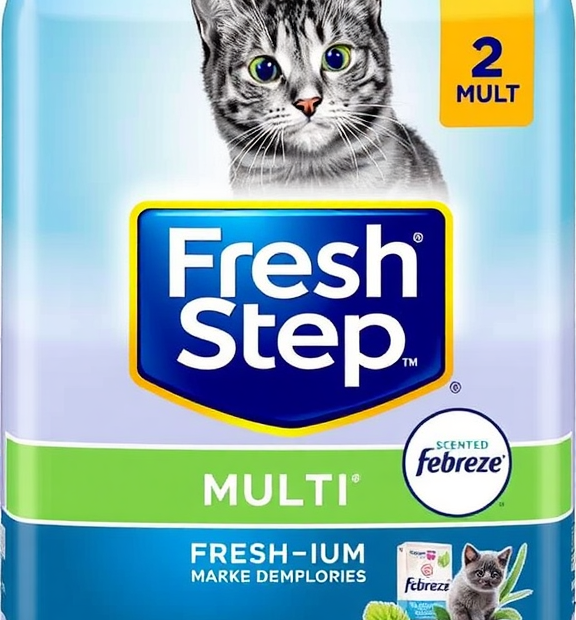 Fresh Step Non-Clumping Premium Cat Litter w/ Febreze Freshness – Scented Multi, 224 oz