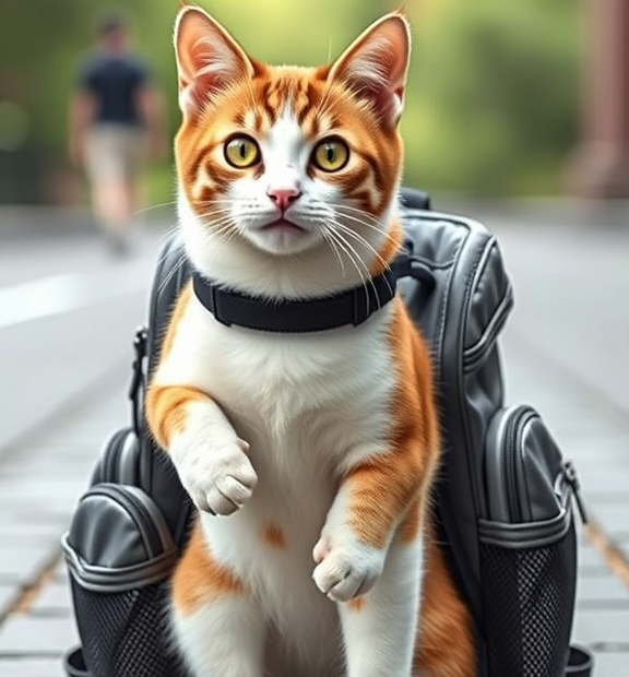 FUKUMARU Cat Backpack, Expandable Backpack for Small Dog with 4 Storage Pockets, Under 10 Lbs