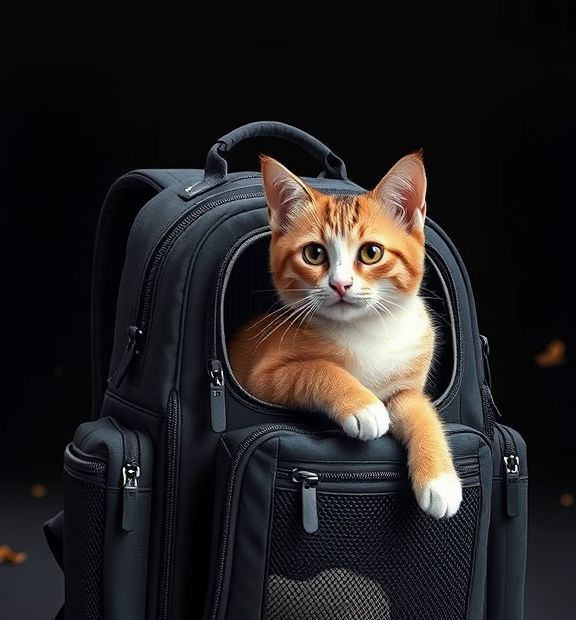 GROXKOX Cat Backpack Carrier,Double Side Expandable Cat Carrier Backpack,Dog Carrier Backpack