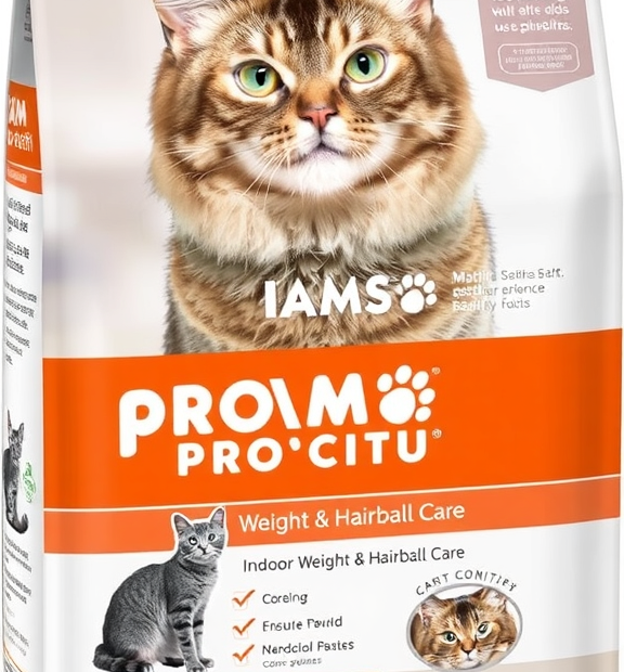 IAMS Proactive Health Indoor Weight & Hairball Care Dry Cat Food, 7 lb.