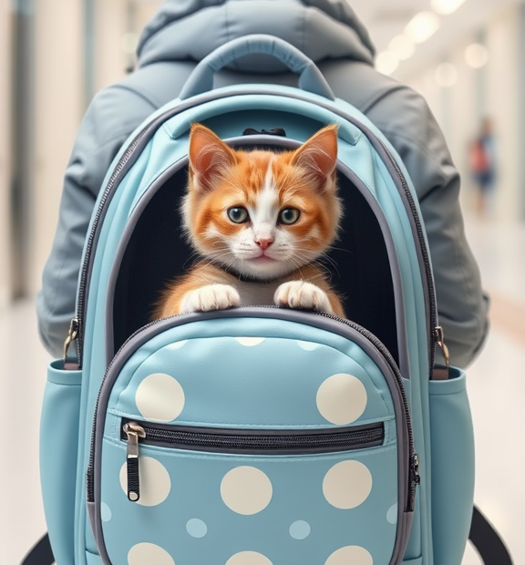 Lollimeow Pet Carrier Backpack, Bubble Backpack Carrier, Cats and Puppies,Airline-Approved, De