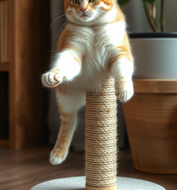 modern scratching post for cats