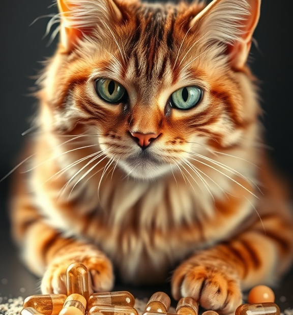 Nutramax Cosequin 80 Sprinkle Capsules for Cats – Chicken Capsules with Powder Dust Effect