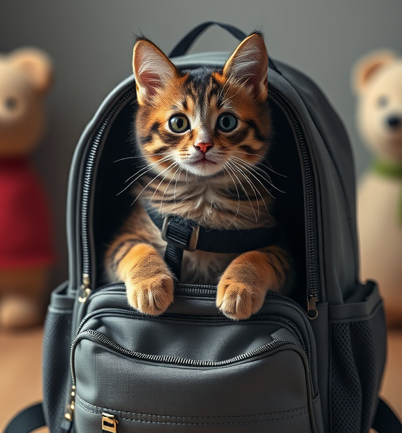 Pecute Cat Backpack with Widened Interior Space, Upgraded Dog Backpack Carrier with Various Wa
