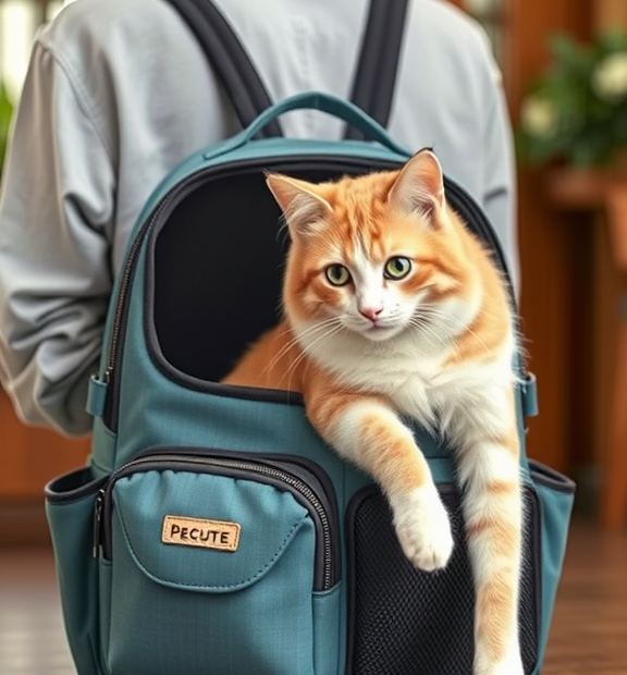 Pecute Cat Carrier Backpack Pet Carrier Backpack Widen Large Space, Stable Pet Backpack for Ca