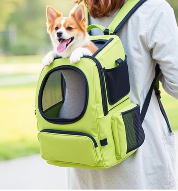 Pet Carrier Backpack, Ventilated and Breathable for Cats Dogs, Collapsible Designed for Travel