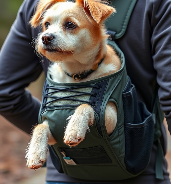 PetAmi Dog Backpack Carrier for Small Large Cat, Pet, Puppy, Ventilated Pet Hiking Backpack Tr