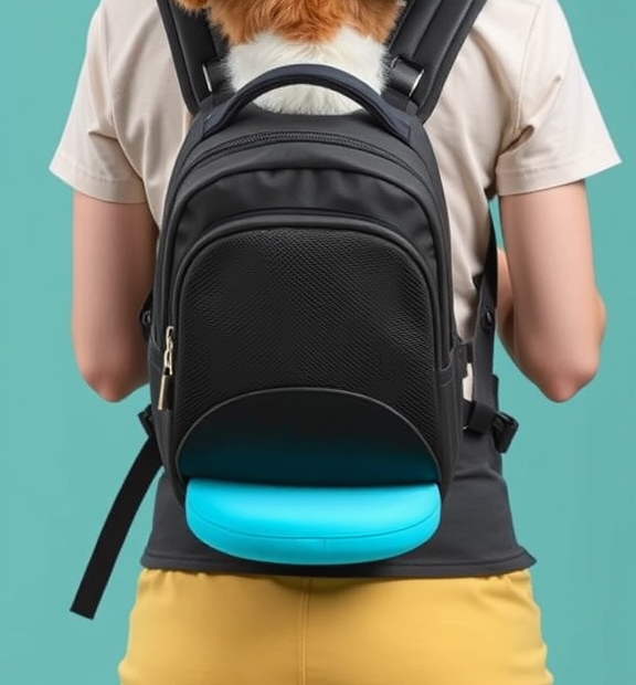 Petsfit Pet Backpack Carrier with Upgrade Waist Cushion Design to Better Fit The Waist, Suitab