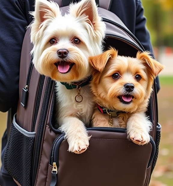 Petskd Expandable Pet Backpack Carrier 16.5x14.5x11 Inches for Small Dogs and Medium Cats,Port