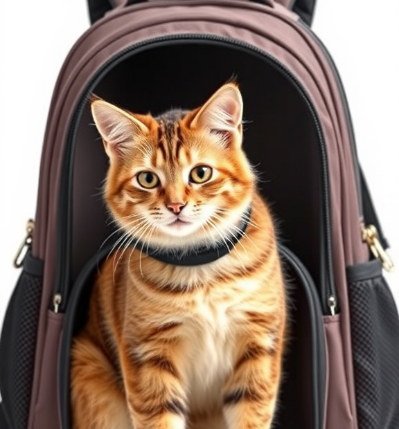 Portable Cat Carrier Backpack â€“ Soft-Sided Travel Pet Backpack for Cats & Small Dogs, Breathab