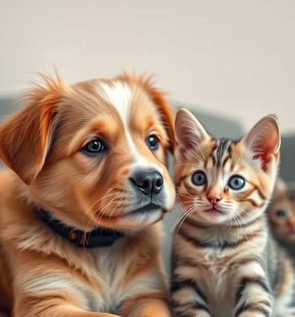 Probiotics for Dogs & Cats – Vet Created Cat & Dog Probiotic Supplement Puppy & Kitten Lifestyle Shot