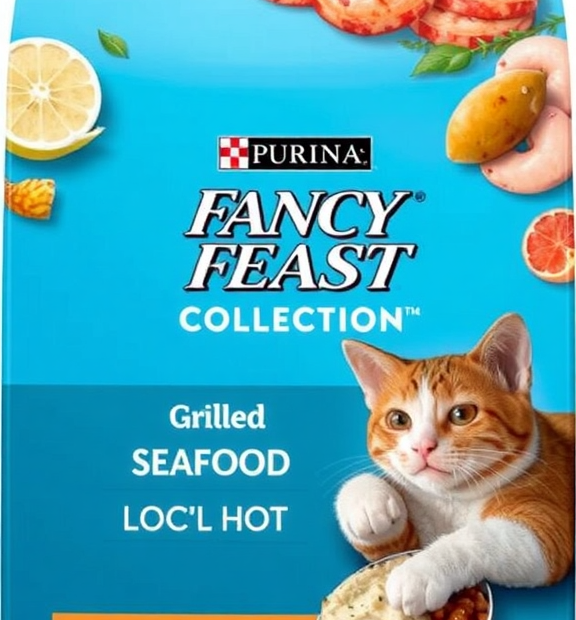 Purina Fancy Feast Grilled Seafood Collection Wet Cat Food, 24 × 3 oz.