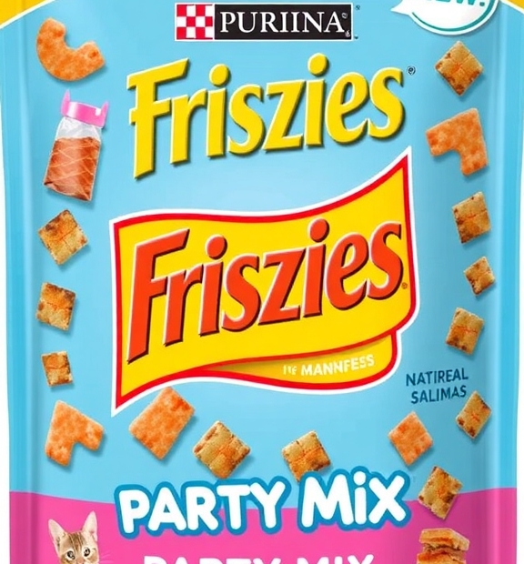 Purina Friskies Party Mix Natural Cat Treats with Real Salmon, 20 oz.