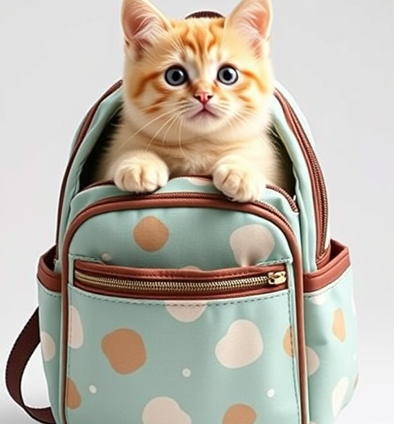 PURROOM Cat Carrier Backpack, Pet Backpacks for Carrying Small Dogs, Cute Design. Upper Cover
