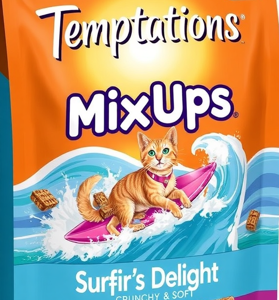 Temptations MixUps Surfer’s Delight Crunchy & Soft Cat Treats, 30 oz.