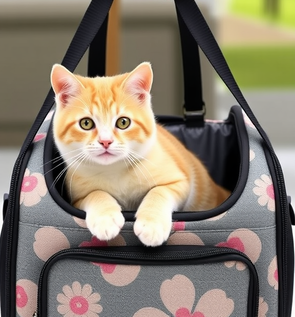 Vceoa 17.5x11x11 Inches Cat, Dog Carrier for Pets Up to 16 Lbs, Soft-Sided Cat Bag Animal Carr